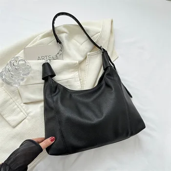 Veľká Kapacita Prímestských Taška Ženy 2023 Nové Letné Jednoduché Módy Tote Bag Bežné Farbou Reťazca V Podpazuší Taška