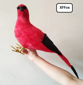 veľké reálnom živote red&black bird model pena&pierko simulácia straky vták darček asi 60 cm xf0887