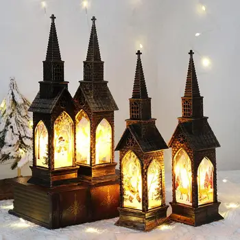 Vianočné Svetlo Do Kostola Batérie Svietiace Lampy, Dekoračné Svietidlo Vianočný Večierok Dodáva Batéria, Sviečka Svetlá Pre Deti Chlapcov