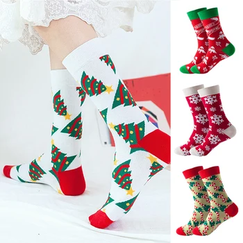 Vianočný Stromček Snowflake V Trubice Ponožky Ženy Vtipné Vianočné Perník Muž Candy Šťastný Ponožka Mužov Bežné Priedušná Nohy Ponožky