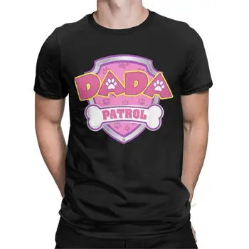 Vtipné Dada Strážny Pes Mama T Shirt pre Mužov Čistej Bavlny Bežné T-Shirts Kolo Golier Tričká Krátky Rukáv Topy Vytlačený
