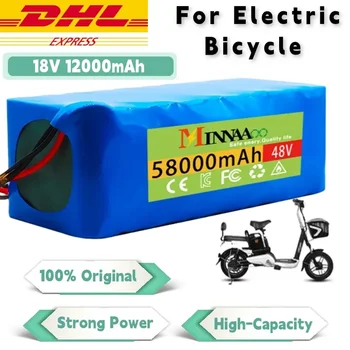 Vysoká Kapacita 48V 100mAh 1000w 13S3P XT60 Lítium-iónová Batéria Pre 54.6 v E-bike Elektrické požičovňa Skútrov s BMS+nabíjačka