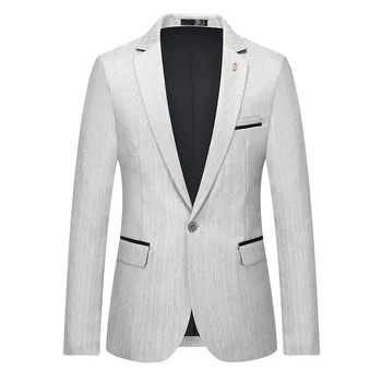 Vysoká Kvalita 5XL Sako pánske taliansky Štýl Elegantné Módne Jednoduché Business Bežné Pohovor Gentleman Slim Fit Sako