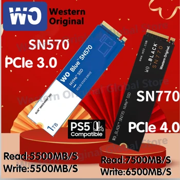 Western Pôvodné SN570 NVMe SSD 2TB 1 TB 500GB 4TB PCIe3.0*4 WO BLACK SN770 PCIe4.0 M. 2 2280 Vnútorného PS5Gaming Ssd (Solid State Drive