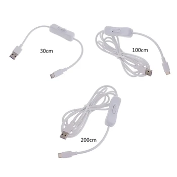 White USB Typ-C Kábel s Vysoko-Rýchlostný Prenos Dát a Nabíjanie Kábel pre Digitálne Zariadenia a Príslušenstvo Dropship
