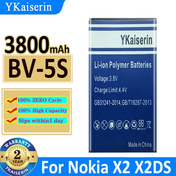 YKaiserin BV5S BV-5S 3800mAh Batérie Pre Nokia X2 X2DS 1013 X+ X Plus XPlus BV 5S BATÉRIE Bateria + Trať Kód