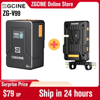 ZGCINE ZG-V99 V99 V Mount Batéria V-Lock, Lítiové Batérie, Pomocná Batéria pre ZRKADLOVKY Video Svetlá, Notebook, Smartphone