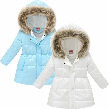Zimné Dievča Vetrovka S Kapucňou Kožušiny Bunda Dlho Dospievajúce Dievča Šaty, Kabát Teplá Bavlnená Snehu Oblečenie Detí Deti Oblečenie Plus Veľkosť