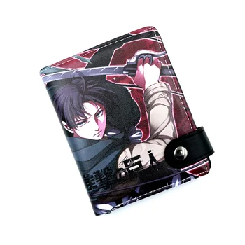 Útok na Titan Soft Tlačidlo Peňaženky Anime Krídla Slobody na Zips na Mince Karty Kabelku Typ C