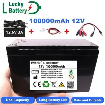 Šťastie Li Ion 18650 Batériu Elektrické vozidlá, Lítiové Batérie 3S 12V 50Ah 100Ah Vstavané BMS 30A Vysoký Prúd