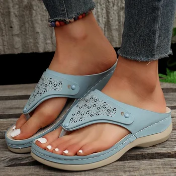 Ženy Sandále 2023 Nové Letné Sandále S Nízkymi Podpätkami Vonkajšie Papuče Letné Topánky Pre Ženy Flip Flops Pláži Zapatos Mujer